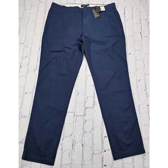 Club Monaco Connor Chino Blue Pants Modern Slim Fit Cotton Stretch MENS SZ 38X32